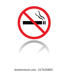 No smoking sign  with shadow