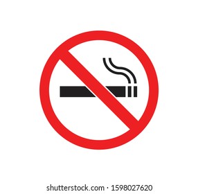 No smoking sign, Smoking sigatette area illustration. Isolated icon on white background.