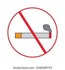 No smoking sign. No smoke icon. Stop smoking symbol design eps 10 