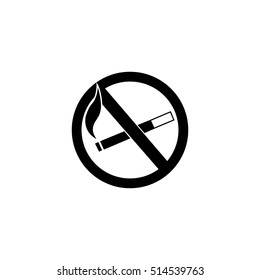 No smoking sign. No smoke icon. Stop smoking symbol. Vector illustration. Filter-tipped cigarette. Icon for public places.