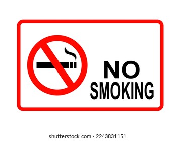 No smoking sign in the square and empty area for your language text.