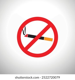 No smoking sign Stop cigarette symbol 