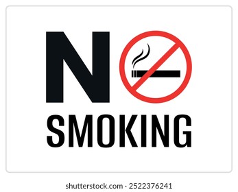 No smoking sign, stop using cigarette and tobacco, banner on white background