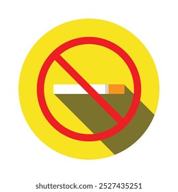 No smoking sign symbol. No smoking area. No smoking vector illustration. No smoking sign with cigarette.