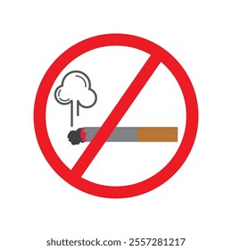 No smoking sign symbol. No smoking area. No smoking vector illustration.