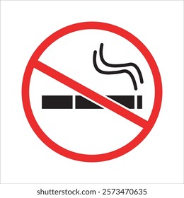 No smoking sign symbol. No smoking area