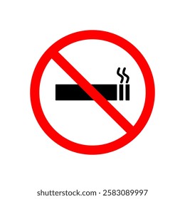 No Smoking sign Symbol. No Smoking area. No Smoking Icon. No Smoking Vector Illustration.