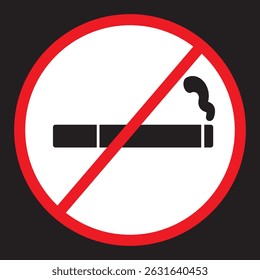 No smoking sign symbol. No smoking area. No smoking vector illustration. No smoking sign 