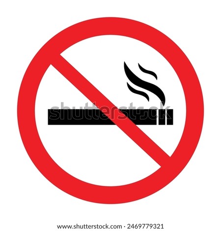 No smoking sign symbol. No smoking area. No smoking vector illustration.