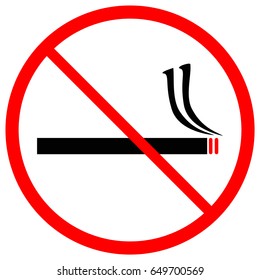 No smoking sign / symbol flat icon for websites and print
