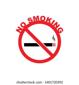No Smoking Sign Symbol Icon Vector Illustration - Vector