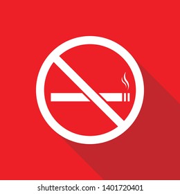 No Smoking Sign Symbol Icon Vector Illustration - Vector