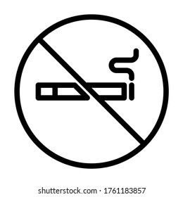 No smoking sign symbol icon vector