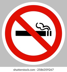 No smoking sign symbol. No smoking vector illustration.