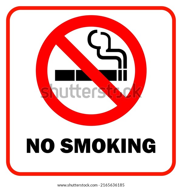 No Smoking Sign Symbol Warning Text Stock Vector Royalty Free 2165636185 Shutterstock 7850