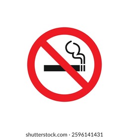 No smoking sign symbols, No smoking icon, Stop cigarette symbol Vector illustration design.