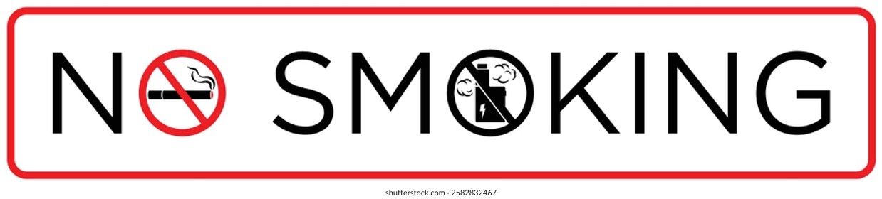 No smoking sign text and icon vector design illustration. No vaping icon symbol set isolated