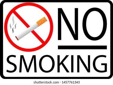 No Smoking Sign Vector Stock Vector (Royalty Free) 1457761343 ...