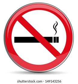 No Smoking Sign, vector