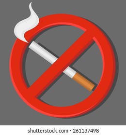 No smoking sign. Vector .