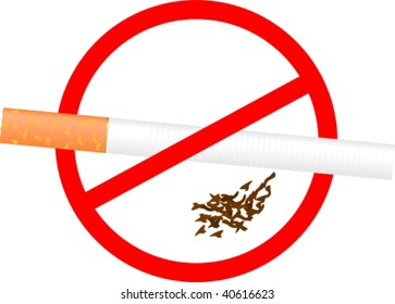 No Smoking sign - vector