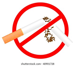 No Smoking sign - vector
