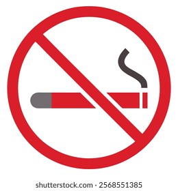 No Smoking Sign Vector | No Smoking Area Symbol | Smoking Prohibited Illustration