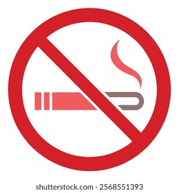 No Smoking Sign Vector | No Smoking Area Symbol | Smoking Prohibited Illustration