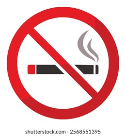 No Smoking Sign Vector | No Smoking Area Symbol | Smoking Prohibited Illustration