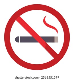 No Smoking Sign Vector | No Smoking Area Symbol | Smoking Prohibited Illustration