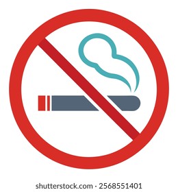 No Smoking Sign Vector | No Smoking Area Symbol | Smoking Prohibited Illustration