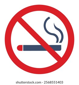 No Smoking Sign Vector | No Smoking Area Symbol | Smoking Prohibited Illustration