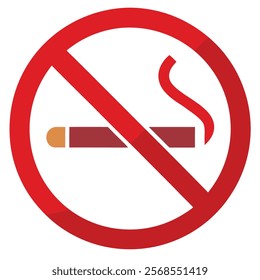 No Smoking Sign Vector | No Smoking Area Symbol | Smoking Prohibited Illustration