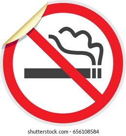 No smoking sign in vector depicting banned activities