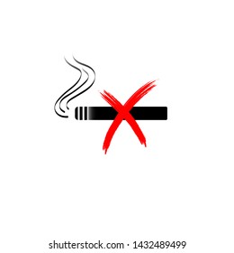 No smoking sign. Vector design.