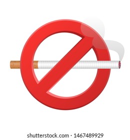 No smoking sign vector design illustration isolated on white background