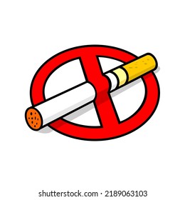 No Smoking Sign Vector Design Cigarette Stock Vector (Royalty Free ...