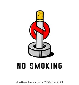 diseño vectorial de signo no fumador