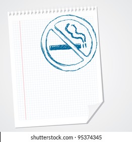 No smoking sign vector doodle