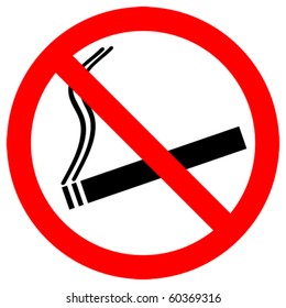 no smoking sign - vector - eps 10