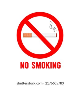 No smoking sign vector flat on white background