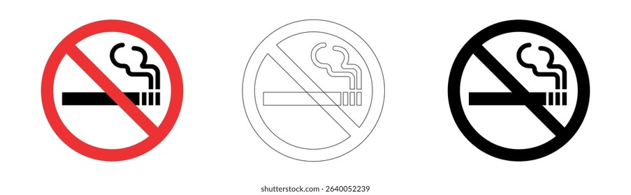 No smoking sign in vector format