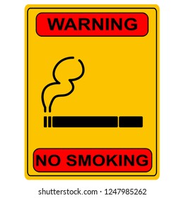 No smoking sign. Vector graphic