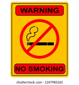 No smoking sign. Vector graphic