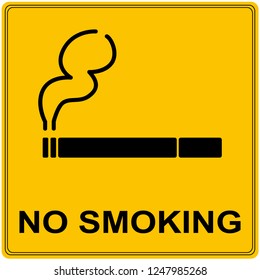 No smoking sign. Vector graphic
