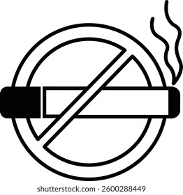 No Smoking Sign Vector Graphic for Posters and Templates Design.