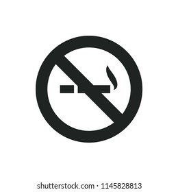 no smoking sign vector icon