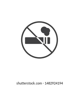 No Smoking sign vector icon. filled flat sign for mobile concept and web design. Stop Cigarette glyph icon. Symbol, logo illustration. Vector graphics