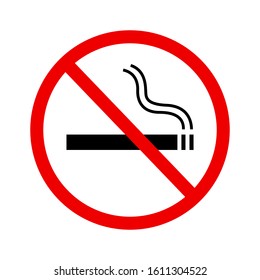 No smoking sign vector icon in flat style on white background