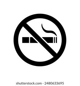 no smoking sign	- vector icon
